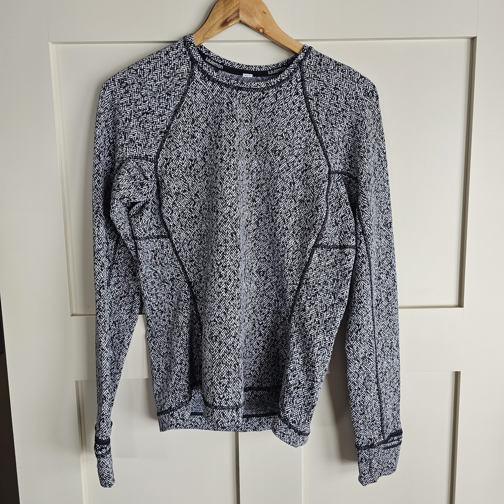 Lululemon Runderful Women's Herringbone Long Sleeve Size 10